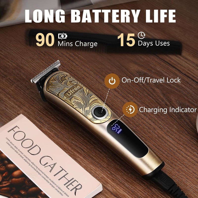UFREE Gifts for Men, Beard Trimmer with Charging Stand, IPX7 Waterproof Electric Razor Shavers for Men, Clippers for Hair Cutting, Mens Grooming Kit for Mustache Nose Facial Body - Image 4